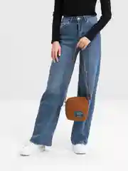 Коричневый сумка-мессенджер "Top Pocket" вельветовая маленькая