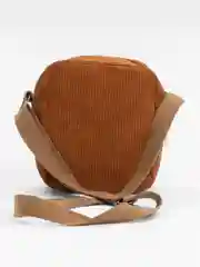 Коричневый сумка-мессенджер "Top Pocket" вельветовая маленькая