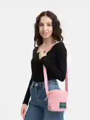 Розовый сумка-мессенджер "Top Pocket" вельветовая маленькая