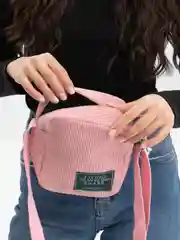 Розовый сумка-мессенджер "Top Pocket" вельветовая маленькая