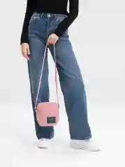 Розовый сумка-мессенджер "Top Pocket" вельветовая маленькая