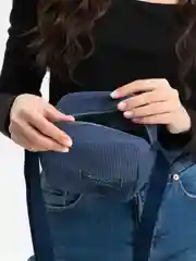 Синий сумка-мессенджер "Top Pocket" вельветовая маленькая