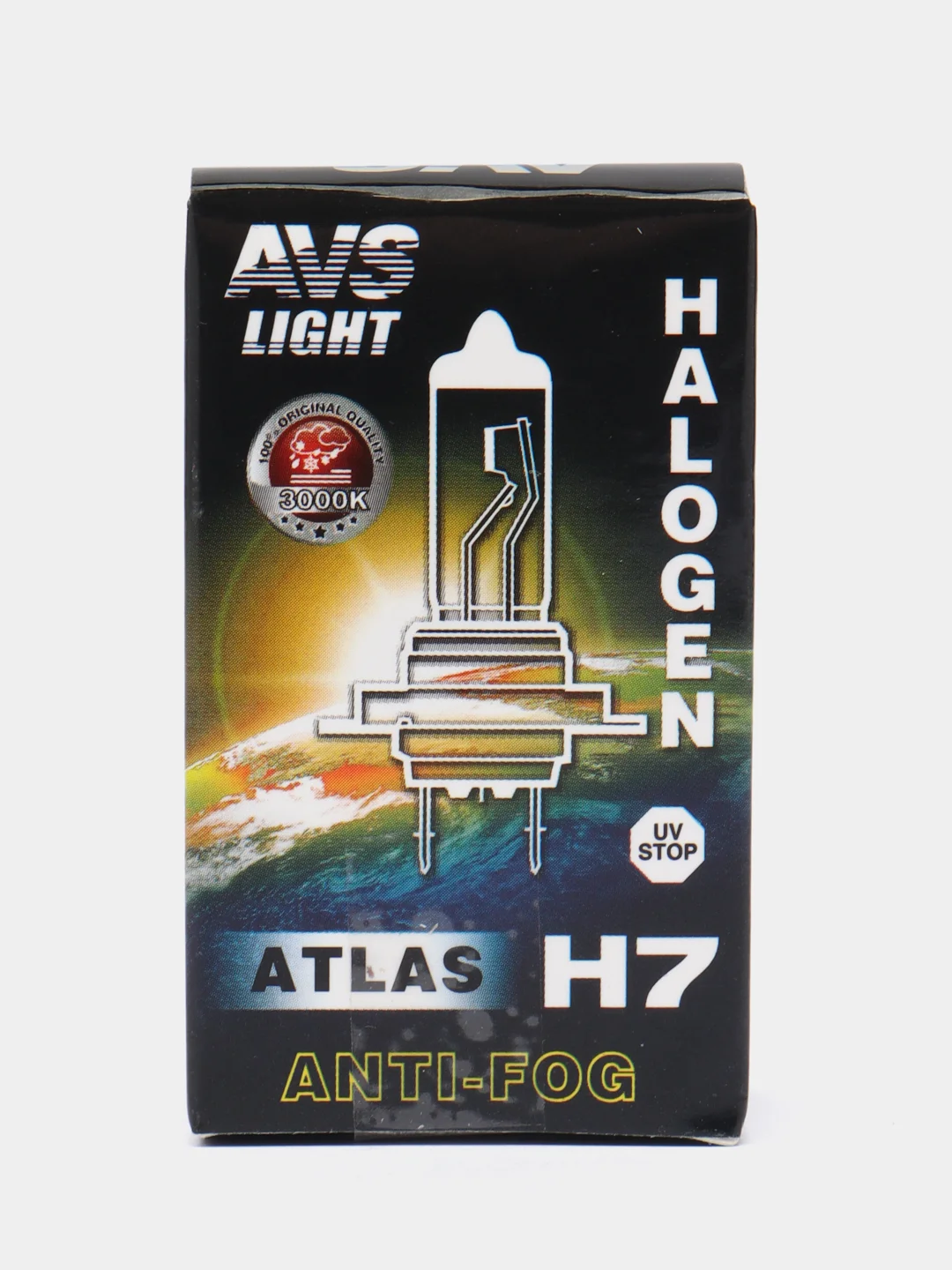 Лампа галогенная AVS ATLAS ANTI-FOG желтый H7.12V.55W, 1 шт