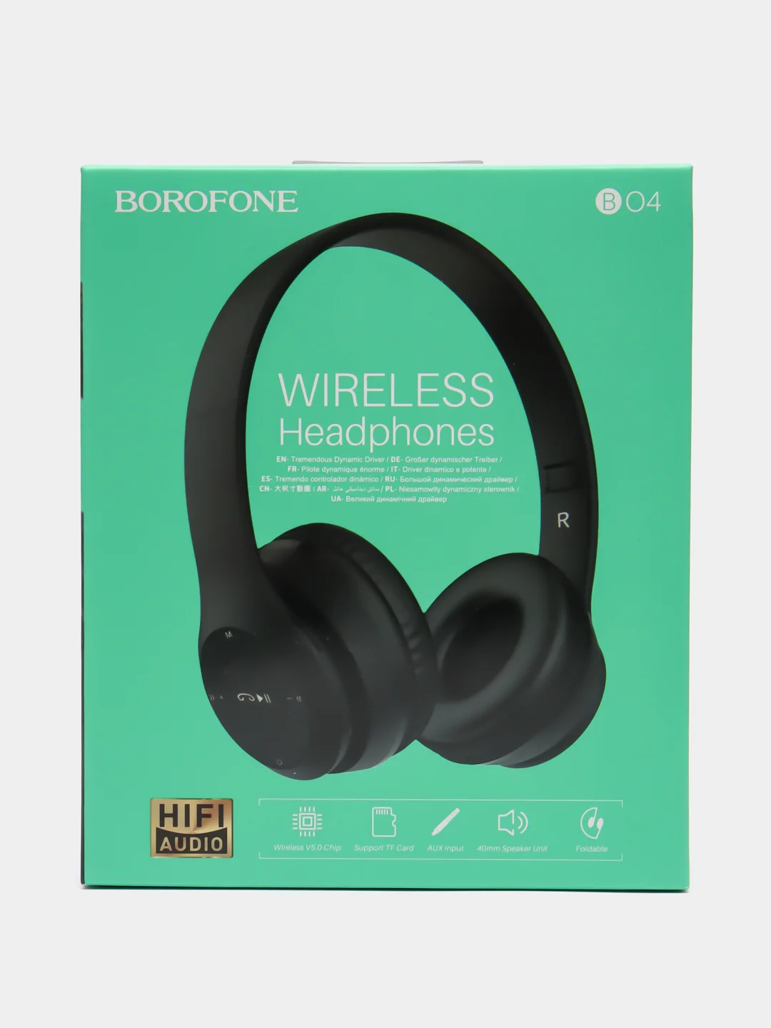 Черный наушники беспроводные Borofone BO4, полноразмерные, накладные, Wireless