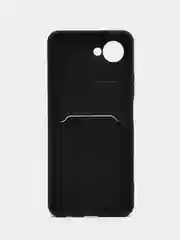 Черный силиконовый чехол для Realme C30, C30S, Realme 50i  Prime,с карманом для карт, прозрачный
