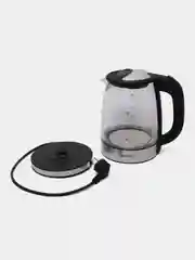 Чайник SONNEN KT-1788, 1,7л, 2200Вт, стекло, черный, подсветка, 454349