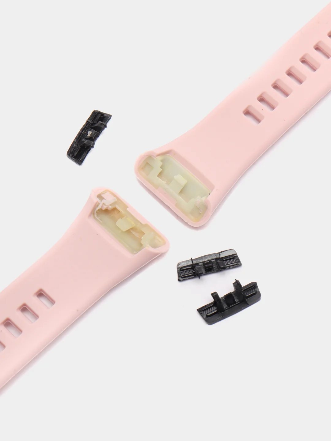Розовый силиконовый ремешок для Huawei Band 6, Honor Band 6