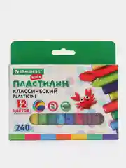 Пластилин классический для лепки (набор) для детей BRAUBERG KIDS, 105873