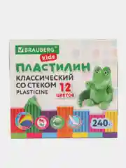 Пластилин классический для лепки (набор) для детей BRAUBERG KIDS, 106436