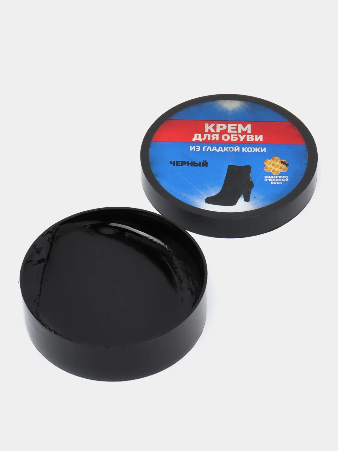 Крем для кожаной обуви, черный, 50 мл