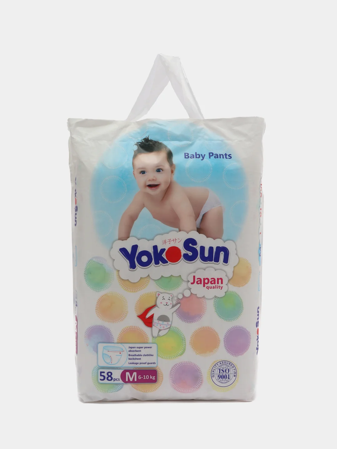 Подгузники-трусики YokoSun, размер M (6-10 кг), 58 шт