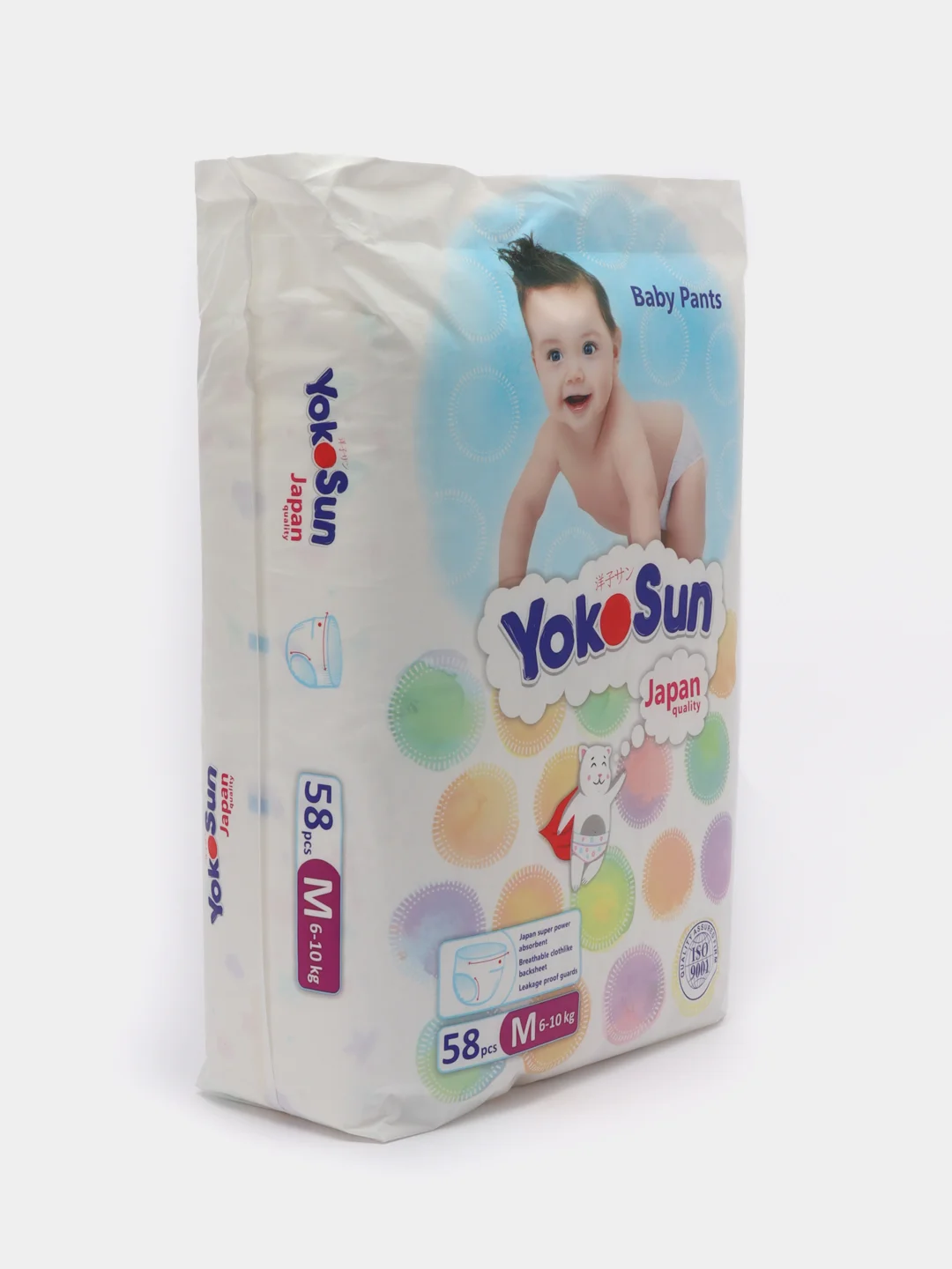 Подгузники-трусики YokoSun, размер M (6-10 кг), 58 шт