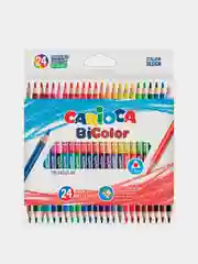 Карандаши двусторонние CARIOCA "Bi-color", 24 штуки, 48 цветов, заточенные, 43031