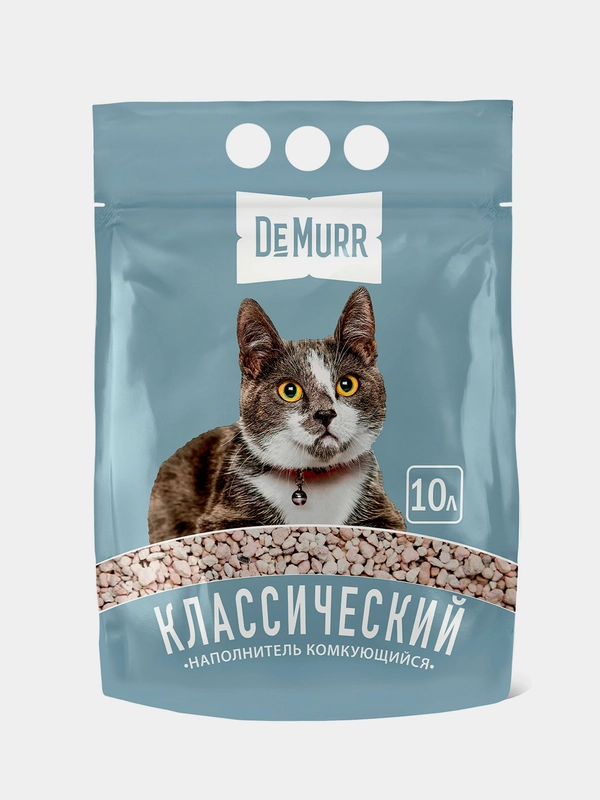 Комкующийся наполнитель DeMurr для кошачьего туалета, 10л