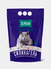 Силикагелевый наполнитель DeMurr Premium, для кошачьего туалета, с цветными гранулами, 4 л