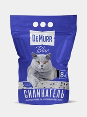 Силикагелевый наполнитель DeMurr Blue для кошачьего туалета, 8л