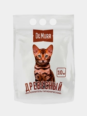 Древесный наполнитель DeMurr для кошачьего туалета, 10 кг