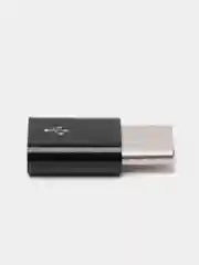 Черный переходник адаптер micro usb - type c для зарядки устройств