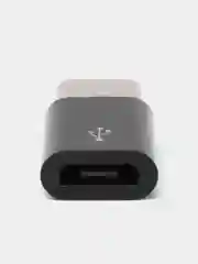 Черный переходник адаптер micro usb - type c для зарядки устройств
