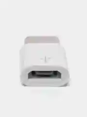 Белый переходник адаптер micro usb - type c для зарядки устройств