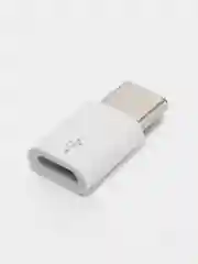 Белый переходник адаптер micro usb - type c для зарядки устройств