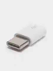 Белый переходник адаптер micro usb - type c для зарядки устройств