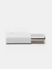 Белый переходник адаптер micro usb - type c для зарядки устройств