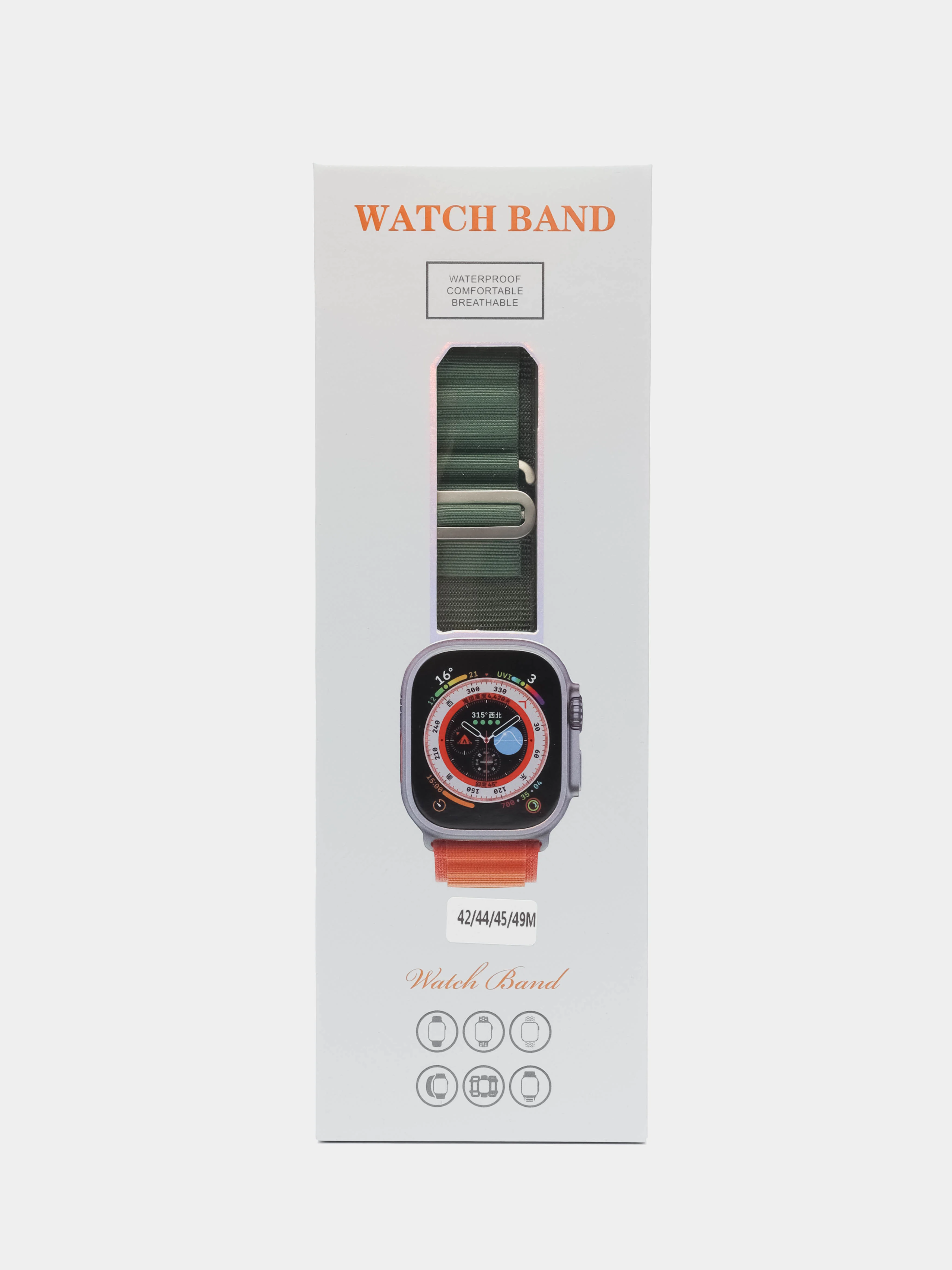 Зеленый ремешок для Apple Watch Ultra 42/44/45/49 мм, для серии 4/5/6/7/8/9/SE/SE 2022