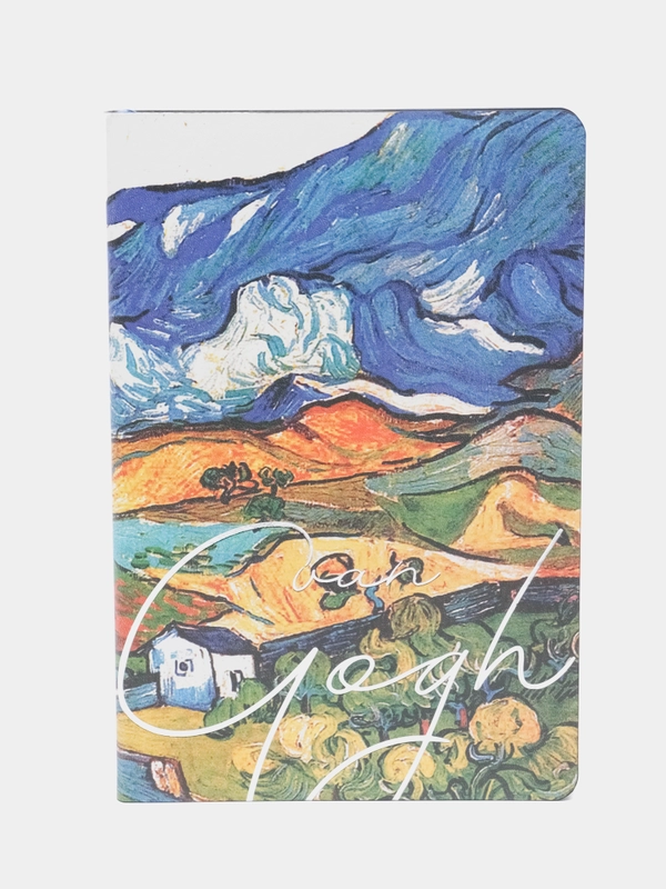 Блокнот BRAUBERG VISTA Van Gogh, под кожу, гибкий, срез фольга, А5, 80 листов, 112059