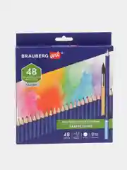 Карандаши художественные цветные акварельные BRAUBERG ART CLASSIC, 48цветов, грифель 3,3мм