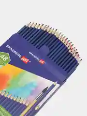 Карандаши художественные цветные акварельные BRAUBERG ART CLASSIC, 48цветов, грифель 3,3мм