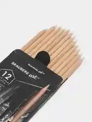 Карандаши МЕЛОВЫЕ художественные белые, НАБОР 12 шт., BRAUBERG ART CLASSIC, грифель 4 мм