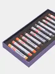 Пастель сухая художественная BRAUBERG ART CLASSIC, 12 цветов, ГРАФИКА, круглое сечение