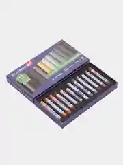 Пастель сухая художественная BRAUBERG ART CLASSIC, 12 цветов, ГРАФИКА, круглое сечение
