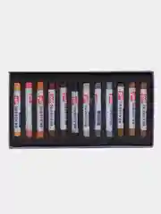 Пастель сухая художественная BRAUBERG ART CLASSIC, 12 цветов, ГРАФИКА, круглое сечение