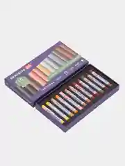 Пастель сухая художественная BRAUBERG ART CLASSIC,12цветов, ЗЕМЛЯНЫЕ ТОНА, круглое сечение