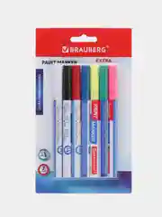 Маркер-краска лаковый EXTRA (paint marker) 2 мм, НАБОР 7 цветов,УСИЛЕН.НИТРО-ОСНОВА