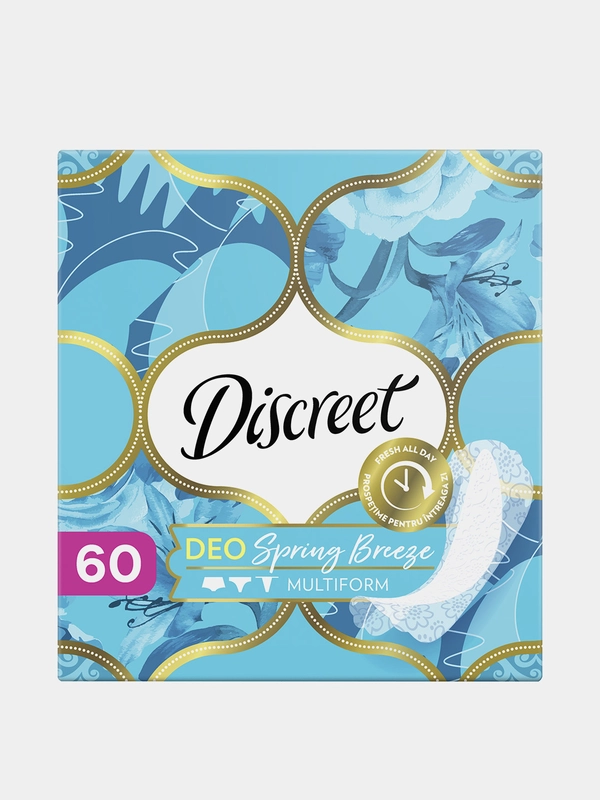Прокладки Discreet Deo Multiform "Весенний бриз", ежедневные, 60 штук