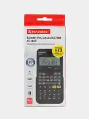 Калькулятор инженерный двухстрочный BRAUBERG SC-850, 240 функций, 10+2 разр, дв.пит,ЧЕРНЫЙ