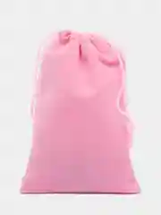 Розовый бархатный подарочный мешочек