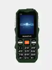 Зеленый мобильный телефон Maxvi P100, ударопрочный