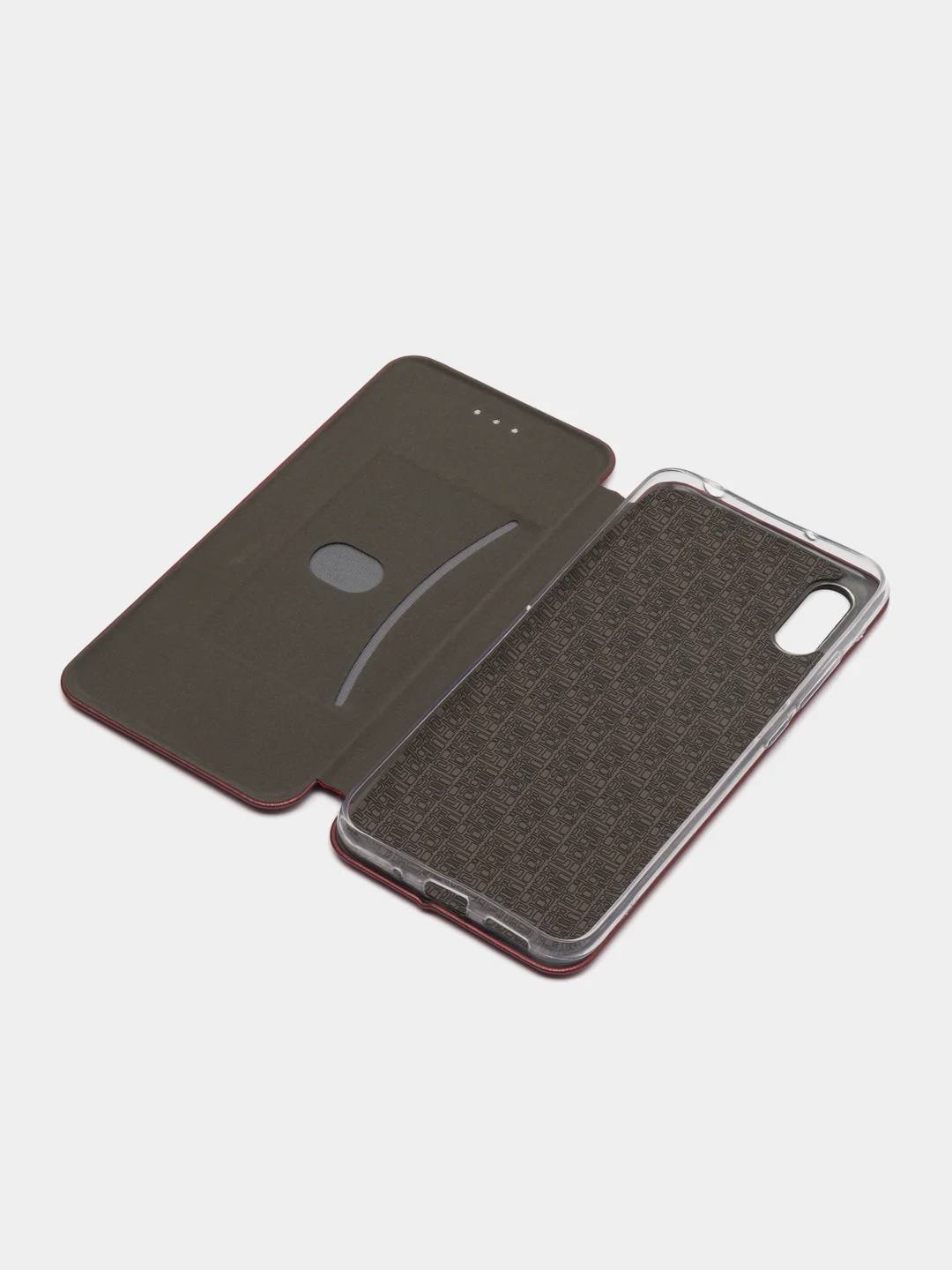 Бордовый чехол-книжка для Xiaomi Redmi 10C / 10A / 9C / 9A