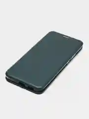 Тёмно-зелёный чехол-книжка для Xiaomi Redmi 10C / 10A / 9C / 9A