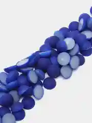 Лазурный матовые полубусины для рукоделия и бальных танцев