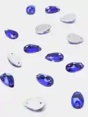 Синий стразы стеклянные пришивные Pellosa Капля, Корея