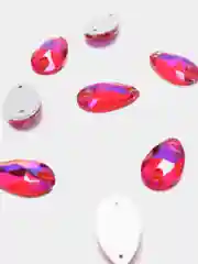 Алый стразы стеклянные пришивные Pellosa Капля, Корея
