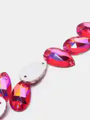 Алый стразы стеклянные пришивные Pellosa Капля, Корея