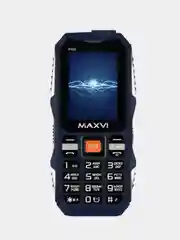 Синий мобильный телефон Maxvi P100, ударопрочный