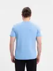 Голубой футболка мужская, хлопок