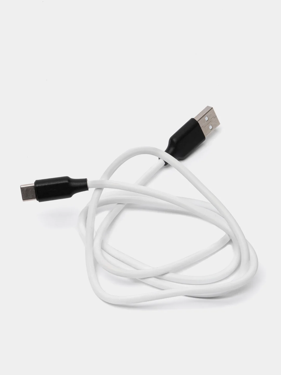 Белый мягкий Силиконовый USB кабель провод зарядник шнур Micro, Type-C, iPhone Lightning Android
